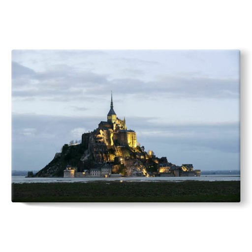 Mont-Saint-Michel, illumination du Mont et de la passerelle pendant les grandes marées des 20 et 21 mars 2015 (toiles sur châssis)