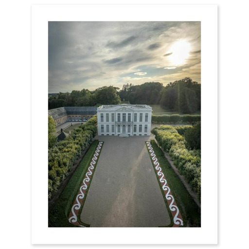 Château de Bouges, façade est sur la cour d'honneur et ses broseries minérales (toiles sans cadre)