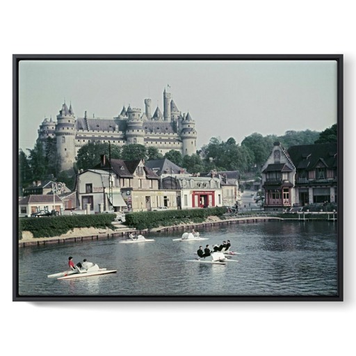 Château et lac de Pierrefonds (framed canvas)