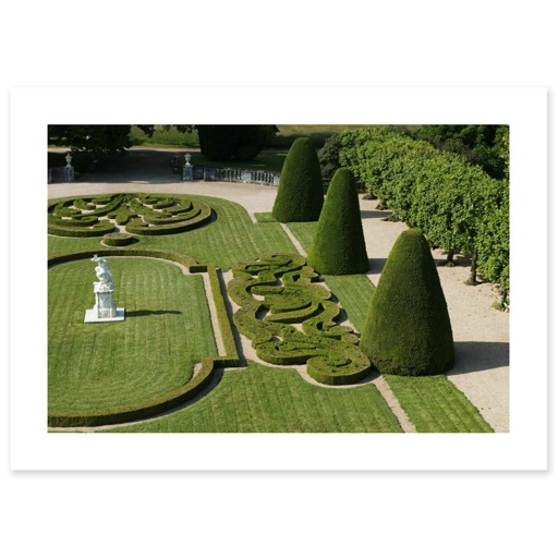 Château de Bouges, parterre nord, broderies (art prints)