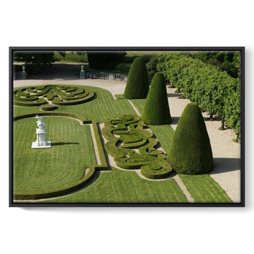 Château de Bouges, parterre nord, broderies (framed canvas)