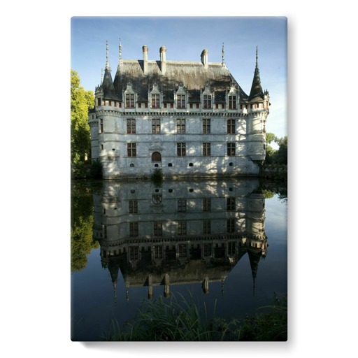 Château d'Azay-le-Rideau, vue d'ensemble de la façade ouest (stretched canvas)