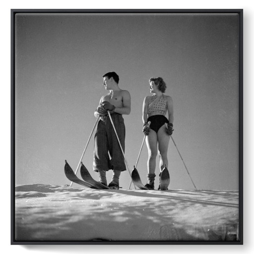 Skieurs (framed canvas)