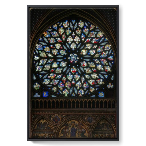 Sainte-Chapelle de Paris, chapelle haute, rose ouest (toiles encadrées)