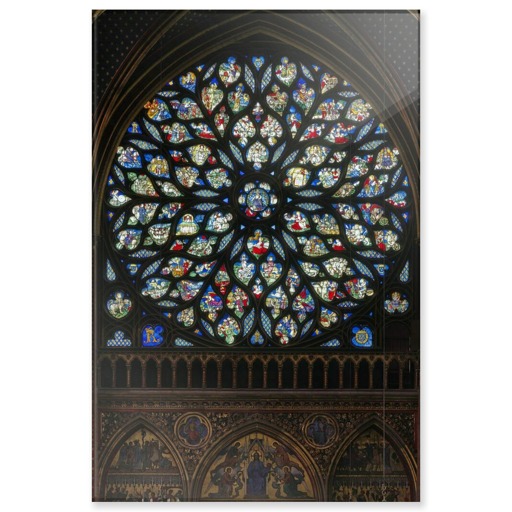 Sainte-Chapelle de Paris, chapelle haute, rose ouest (acrylic panels)