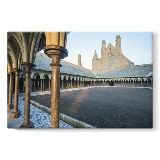 Abbaye du Mont-Saint-Michel, le cloître restauré vu depuis l'ouest (toiles sur châssis)