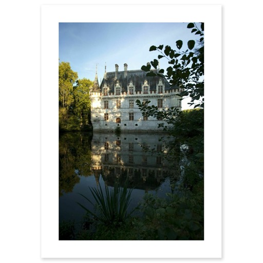 Château d'Azay-le-Rideau, vue d'ensemble de la façade ouest (affiches d'art)