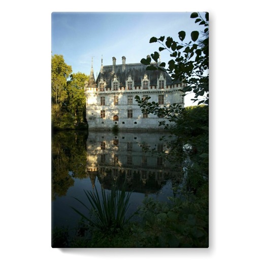 Château d'Azay-le-Rideau, vue d'ensemble de la façade ouest (toiles sur châssis)