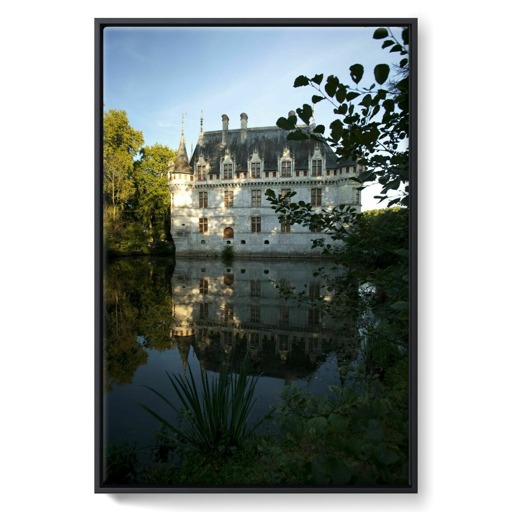 Château d'Azay-le-Rideau, vue d'ensemble de la façade ouest (framed canvas)