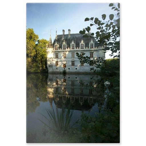 Château d'Azay-le-Rideau, vue d'ensemble de la façade ouest (aluminium panels)