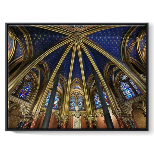 Sainte-Chapelle de Paris, voûte de l'abside de la chapelle basse (toiles encadrées)