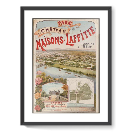 Parc du château. Maisons-Laffitte. Terrains à Bâtir (affiches d'art encadrées)