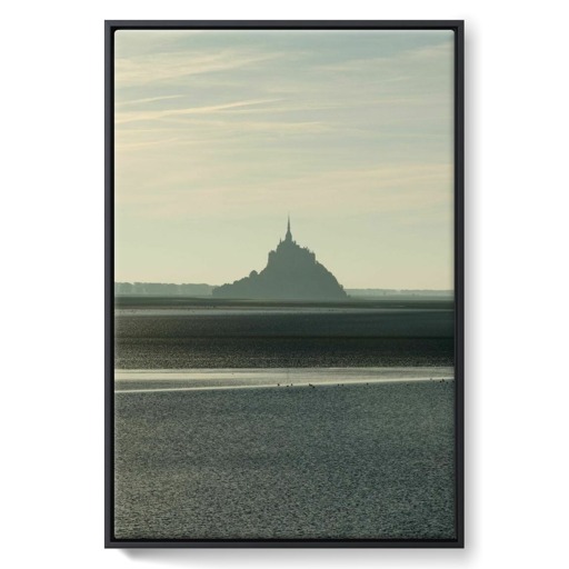 Silhouette du Mont-Saint-Michel vue du nord, près de la commune de Genêts (toiles encadrées)