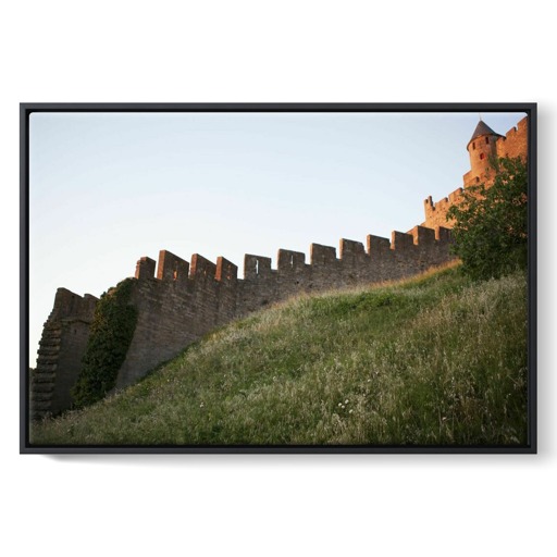 Cité de Carcassonne, front ouest, rampe de la barbacane (framed canvas)