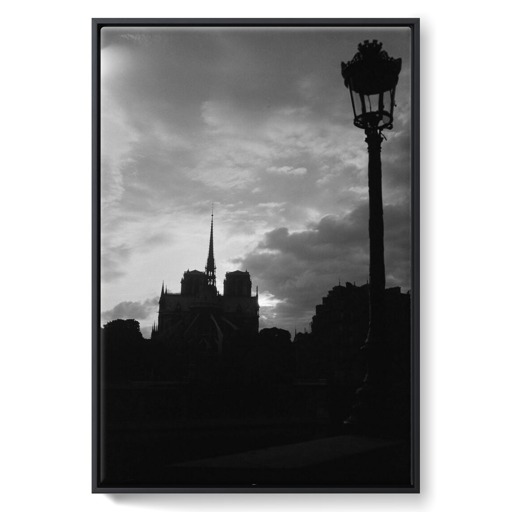 Coucher de soleil sur la cathédrale Notre-Dame de Paris (framed canvas)