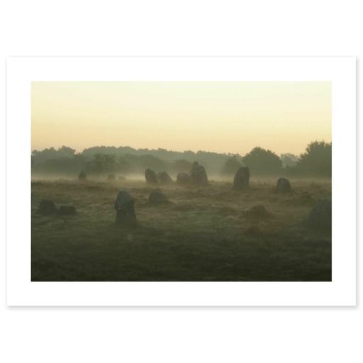 Alignements du Ménec dans la brume du matin (art prints)