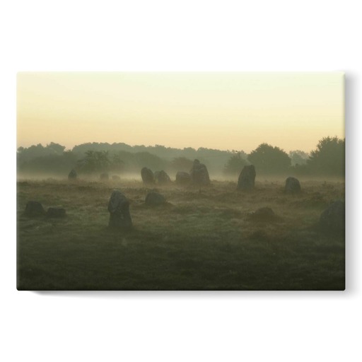 Alignements du Ménec dans la brume du matin (stretched canvas)