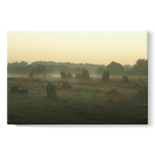 Alignements du Ménec dans la brume du matin (toiles sur châssis)