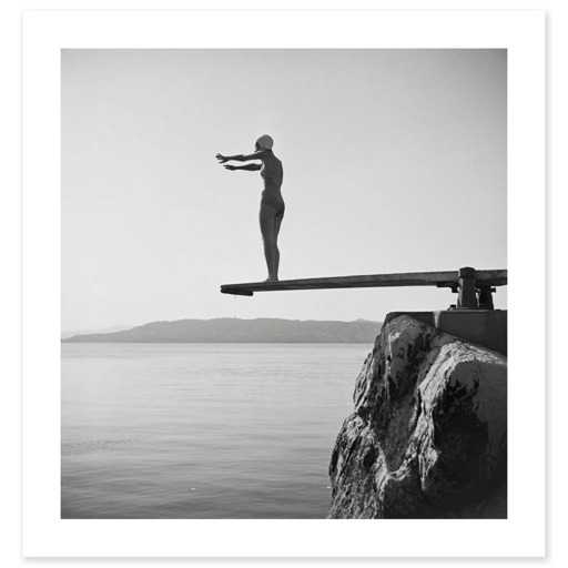Cannes, le plongeon (canvas without frame)