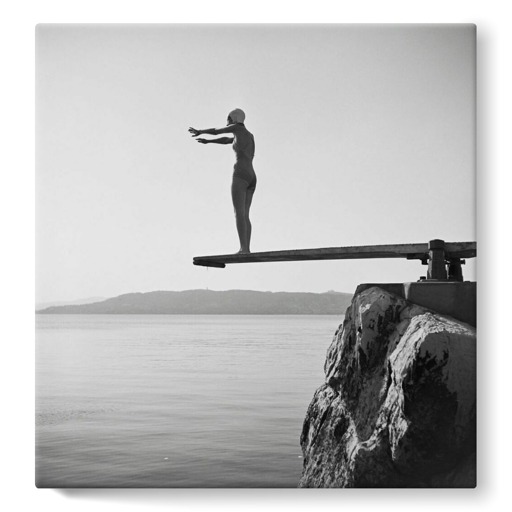 Cannes, le plongeon (stretched canvas)