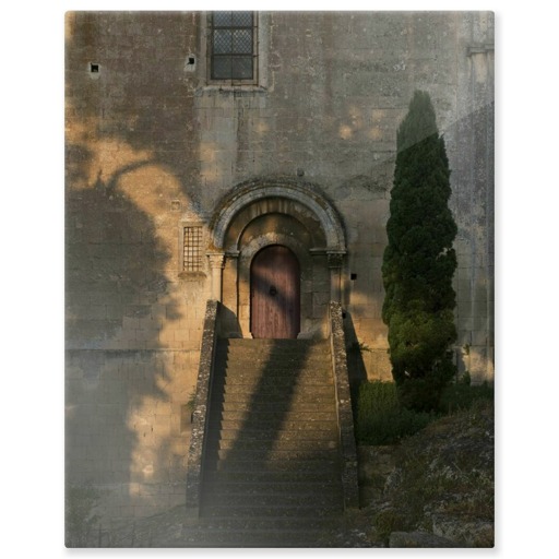 Abbaye de Montmajour, église Notre-Dame, façade occidentale (panneaux aluminium)