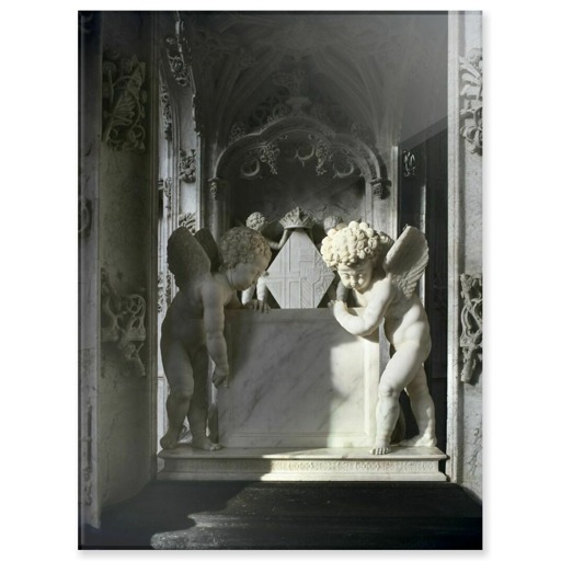 Tombeau de Marguerite d'Autriche, détail des angelots (panneaux acryliques)