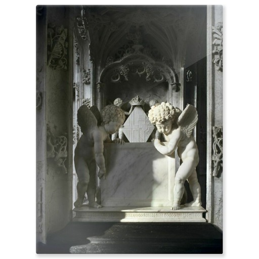 Tombeau de Marguerite d'Autriche, détail des angelots (panneaux aluminium)