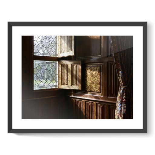 Château d'Azay-le-Rideau, salle de billard, détail des vitraux (framed art prints)