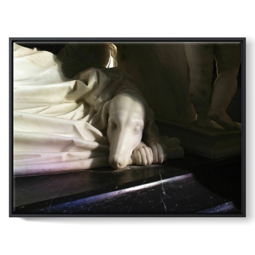 Tombeau de Marguerite d'Autriche, détail du lévrier (framed canvas)