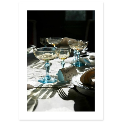 Maison de George Sand, salle à manger, détail de la table dressée (toiles sans cadre)