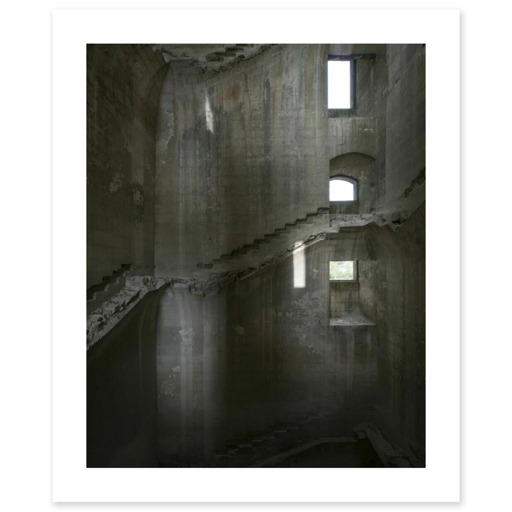 Abbaye de Montmajour, monastère mauriste, vestiges de l'escalier (toiles sans cadre)